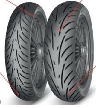 Picture of TIRE 100/80-16 TOURING FORCE-SC (50P,,,TL*,F/R,)