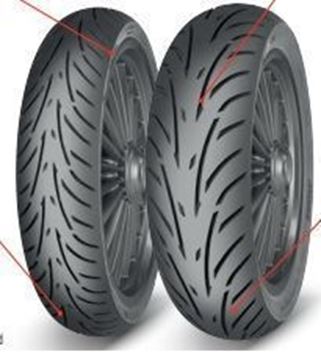 Picture of TIRE 100/80-10 TOURING FORCE-SC (53L,,,TL*,F/R,)