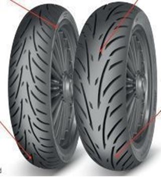 Picture of TIRE 120/90-10 TOURING FORCE-SC (66L,,,TL*,F/R,)
